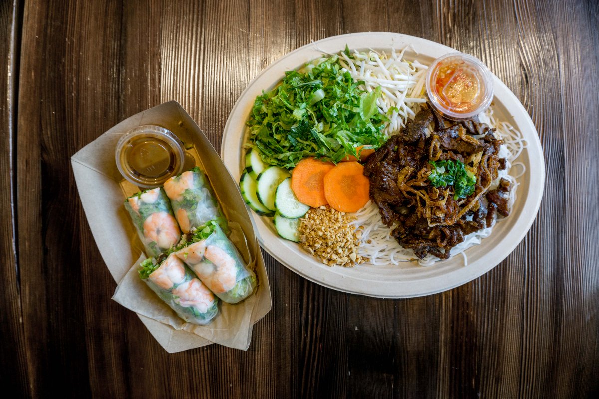 NamEatery's tweet photo. Nom Nom at Nam #nameatery #vietfood #ocfood #ocfoodie #yelpoc #lafoodies #vietnamese #bun #guicon #springrolls #vermicelli #summer https://t.co/3lJBc7cDrb