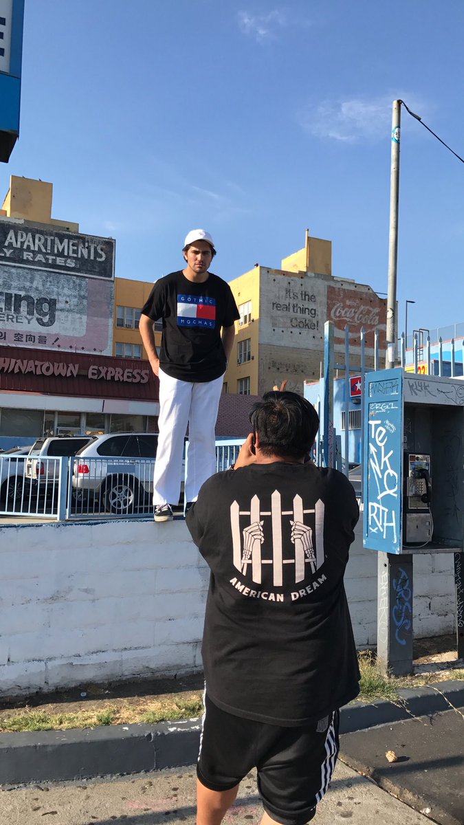 gothicmochas's tweet image. Some BTS from yesterday's shoot