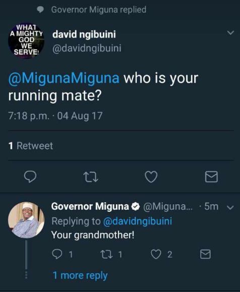 Image result for miguna twitter reply
