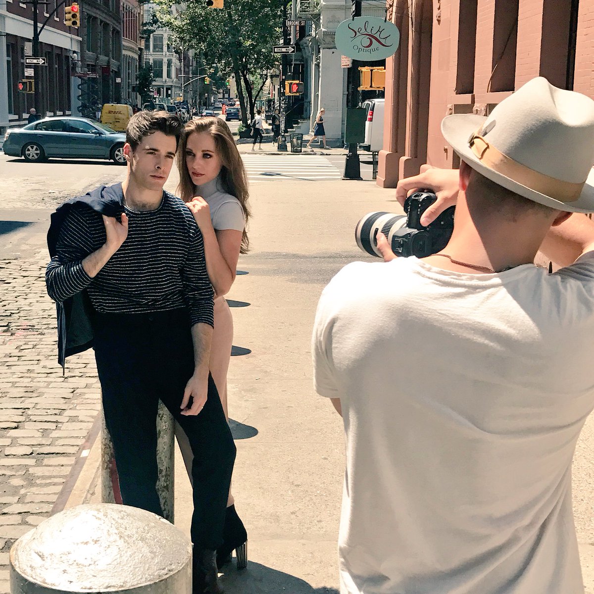 Photographer hubby @NathanJohnsonNY captures me &amp; <a href="/NapOnACott/">Corey Cott</a> for <a href="/Broadway_Style/">Broadway Style Guide</a>. Coming soon!