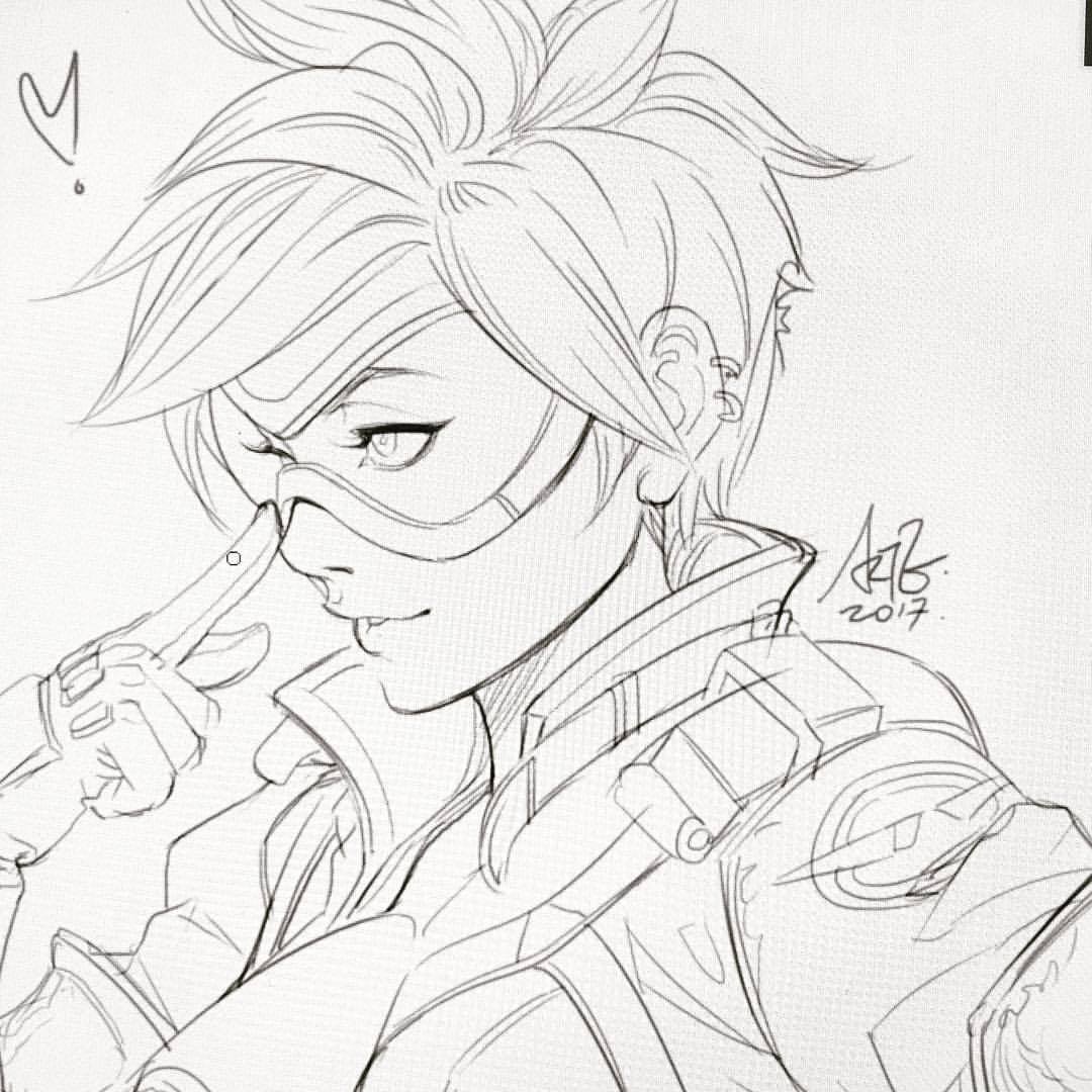 Ulkhror On Twitter A Simple 20mins Overwatch Tracer Doodle By Stanley Artgerm Lau Artgerm 2017 Playoverwatch Blizzheroes Https T Co Uqez5qcjfh Https T Co Trzvluyzy5,Portrait Side View Drawing