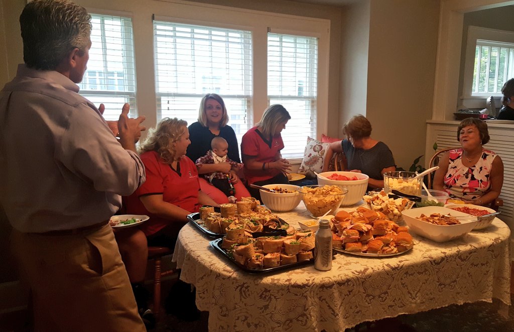 IUHealthECR's tweet photo. "It takes a village!" And tonight our Magnet journey village celebrates submitting our application &amp; documentation. @IUHealthTeam #cheers! https://t.co/pGbJEMIPxO