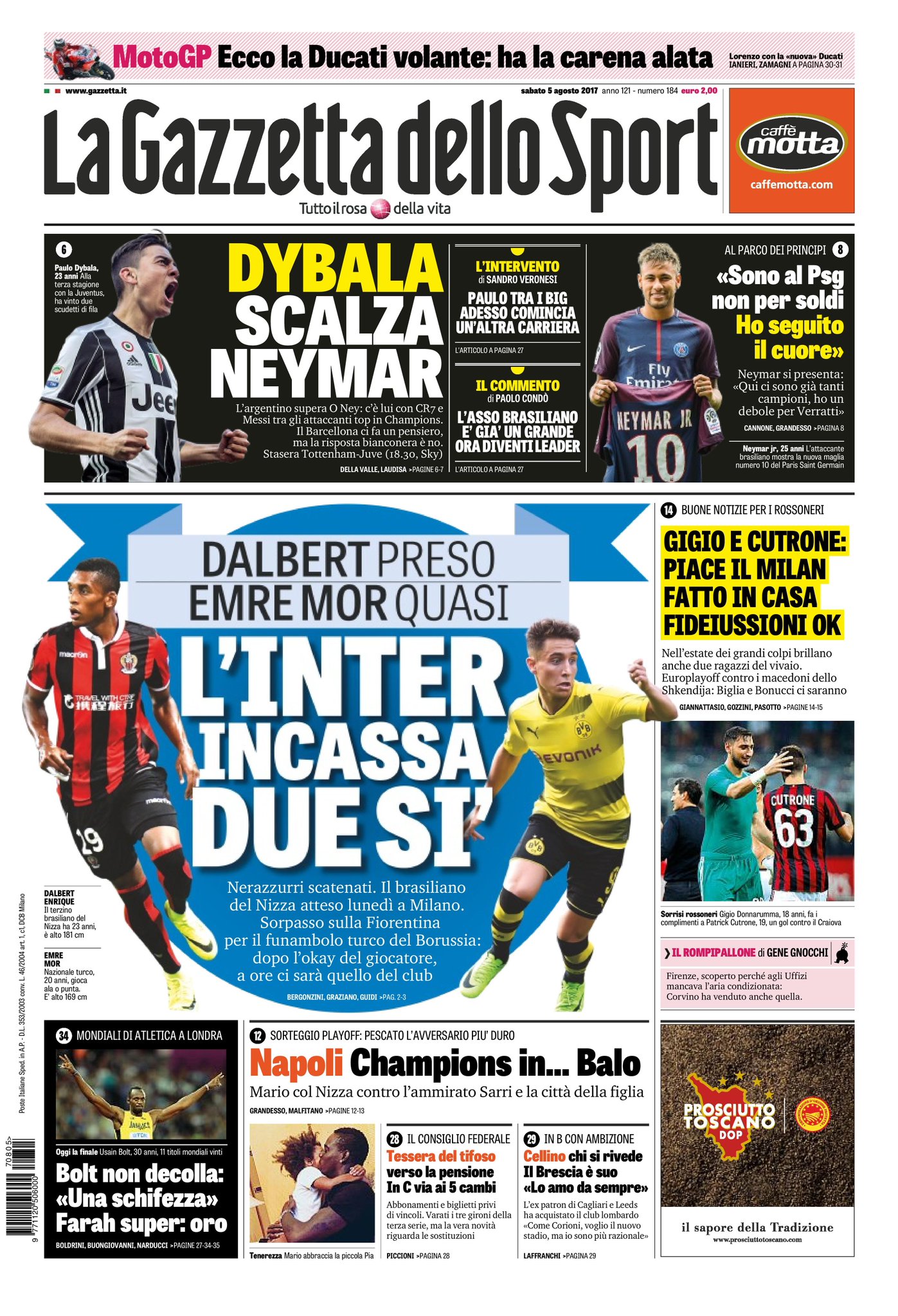 Front pages of sports newspapers 5 August AC Milan News