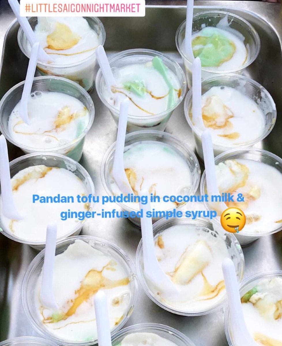 AsianGardenMall's tweet photo. Don't miss out on the sweetness of the pandan tofu pudding with a drizzle of ginger syrup at #LittleSaigonNightMarket! #anngon #vietfood https://t.co/xoqYv5McsQ