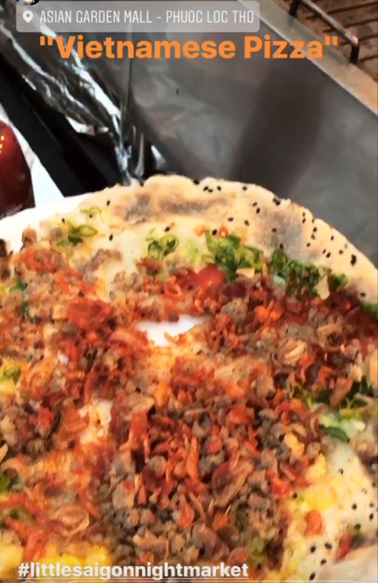 AsianGardenMall's tweet photo. Our Vietnamese pizza is getting rave reviews and lots of Twitter love. Experience it for yourself from 7 to 11 p.m. #LittleSaigonNightMarket https://t.co/5xETaHtPcP