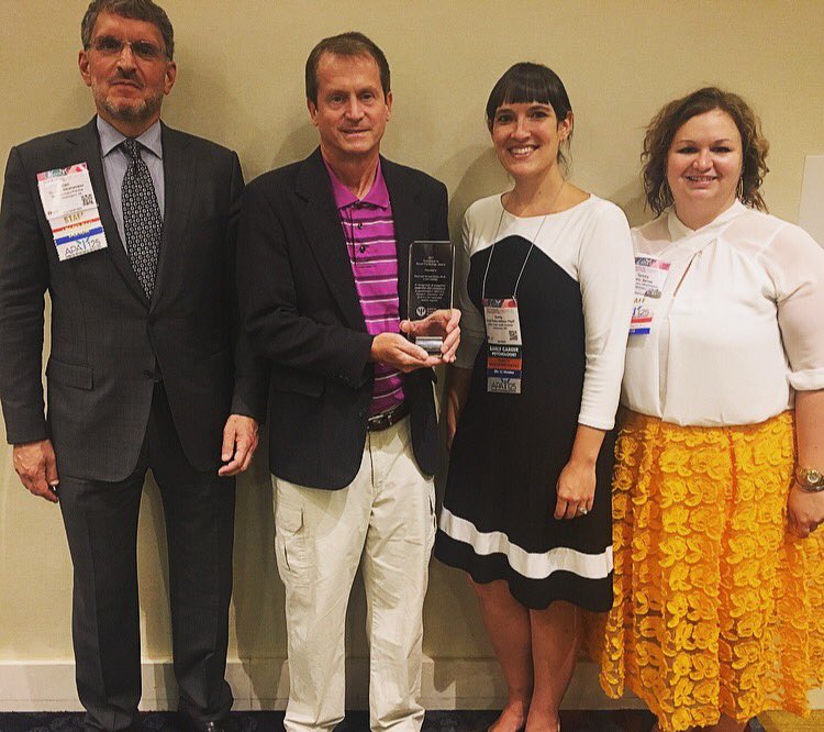 APAPractice's tweet photo. The Cmte on Rural Health presented Alaska psychologist Ray Droby (2nd left) with the Excellence in Rural Psychology Award #Div31 #APA2017 https://t.co/8uS4DqvEPk