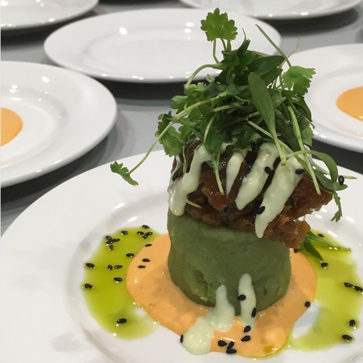 eatfishYVR's tweet photo. Lovely dish with our #OceanWise BC albacore tuna at #FinToTail, courtesy of @ChichaVancouver chef Shelome Bouvette. https://t.co/Y55YltEld0 https://t.co/P44jdPBscI
