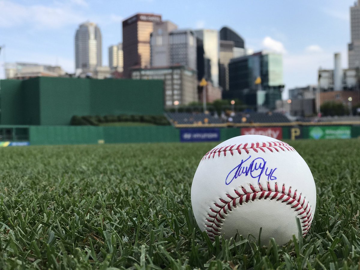 Pirates's tweet photo. RETWEET THIS now (while we wait) for your chance to win a SIGNED Ivan Nova baseball! #LetsGoBucs https://t.co/PlrvCBhhg5