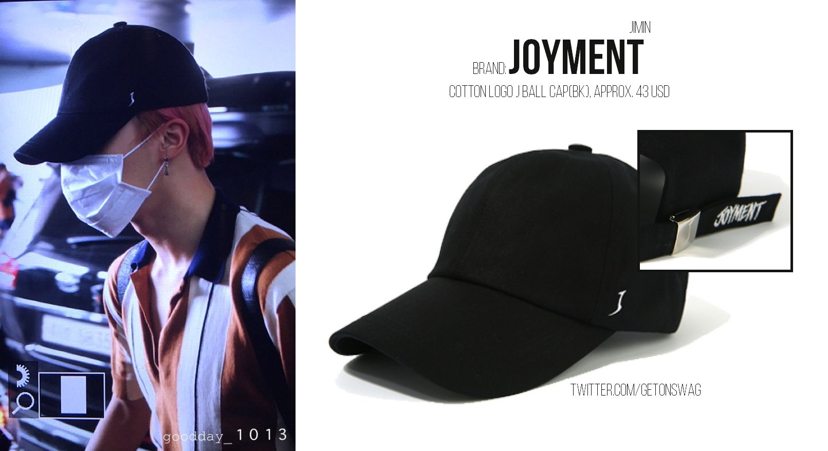 Jimin store black cap