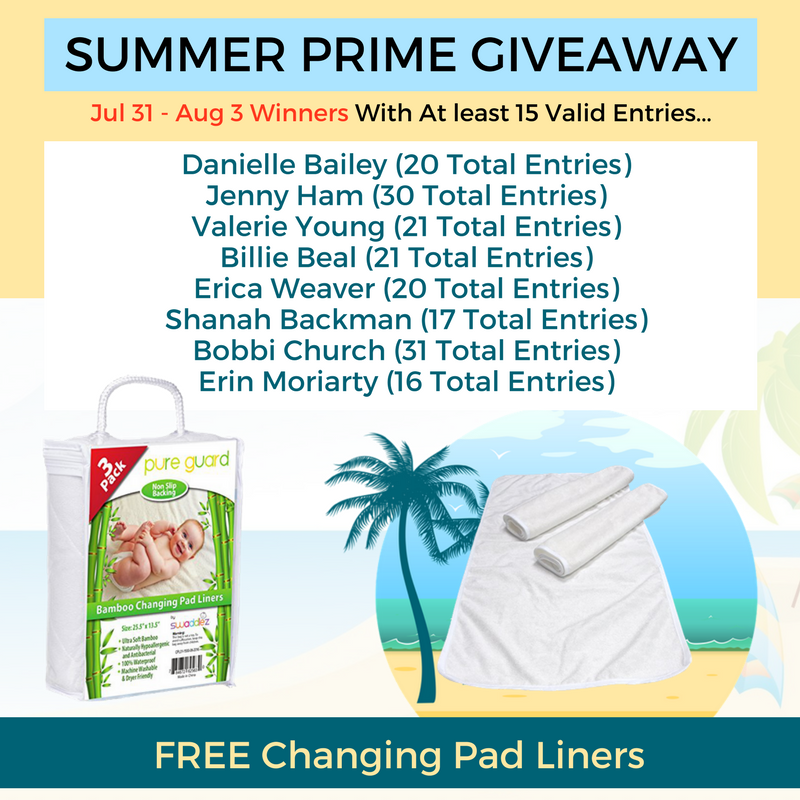 Swaddlez's tweet photo. Congratulations to all daily winners of FREE Changing Pad Liner last Jul 31 - Aug 3 by accomplishing at least 15 entries #giveaway #swaddlez https://t.co/ZqKYQY3yvQ