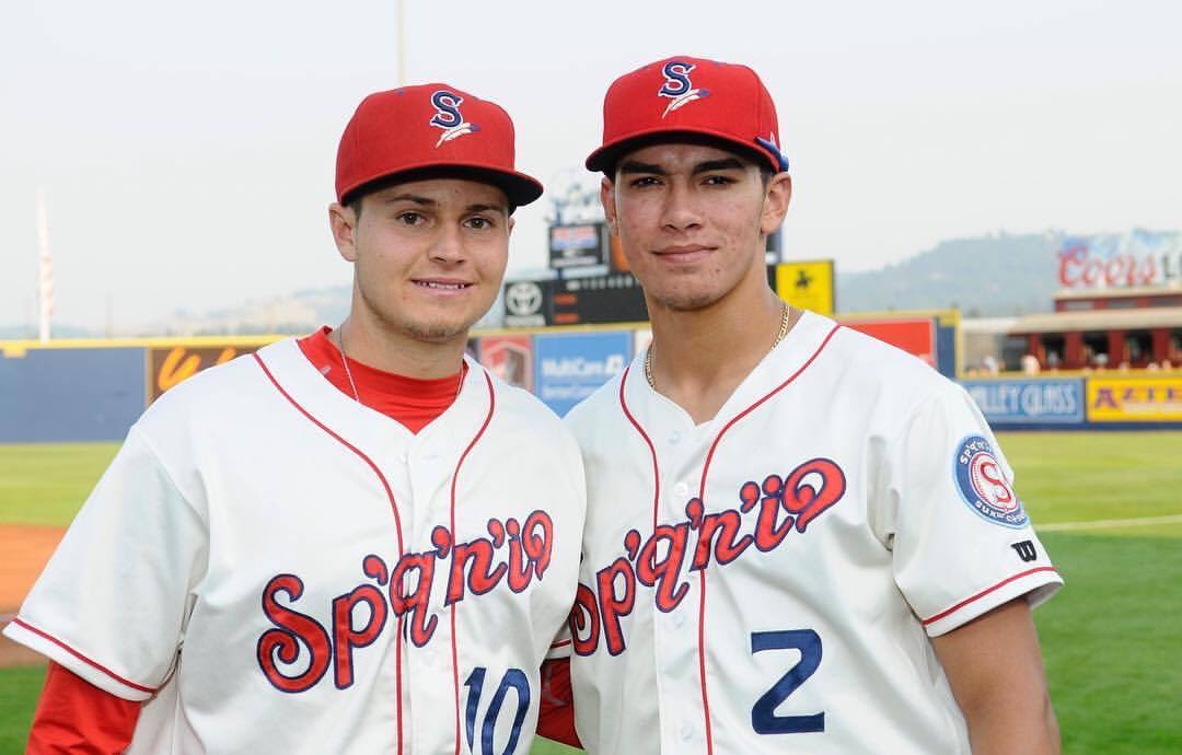 WObaseball's tweet photo. Reunited. @seise_23  and @Enright_kole10 will roam the middle of the infield for @spokaneindians https://t.co/a1EALumSDN