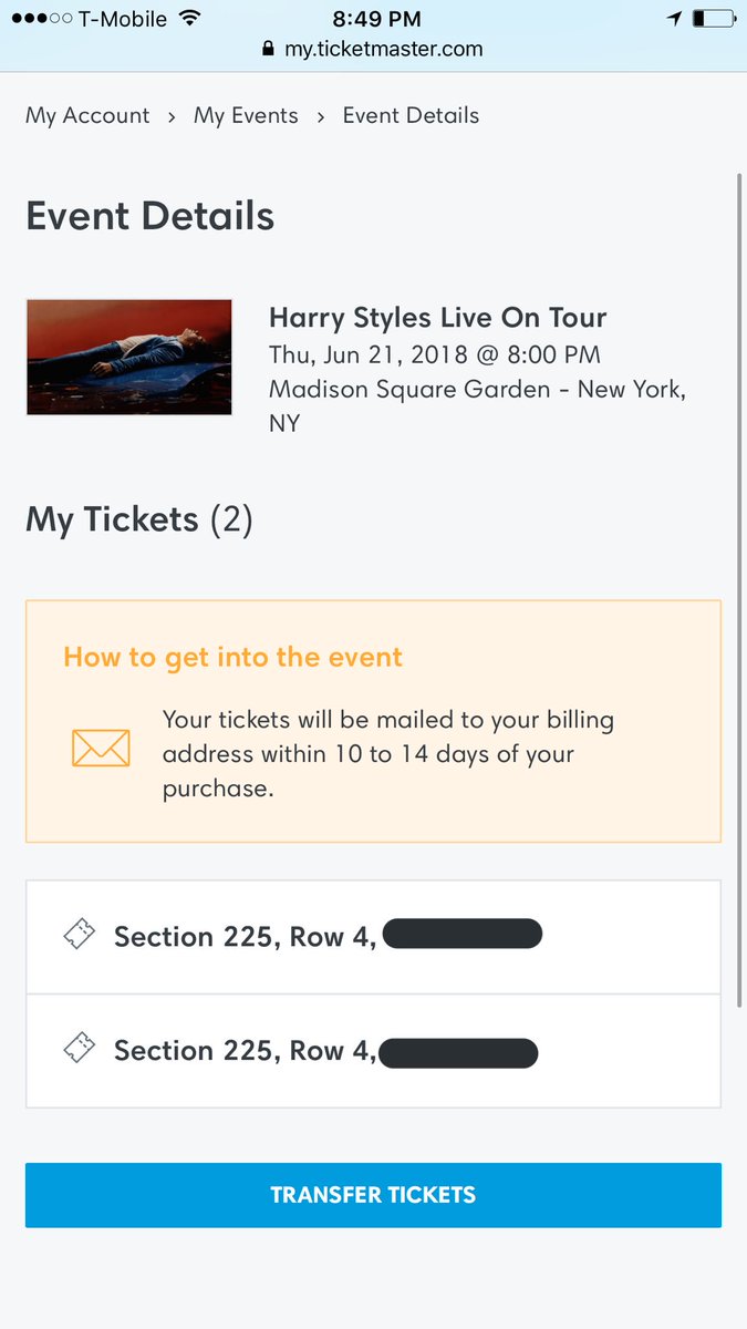 HStourSnapChat's tweet photo. I have 2 tickets to Harry at MSG June 21st face value dm me if interested https://t.co/Nj9avpU1W1