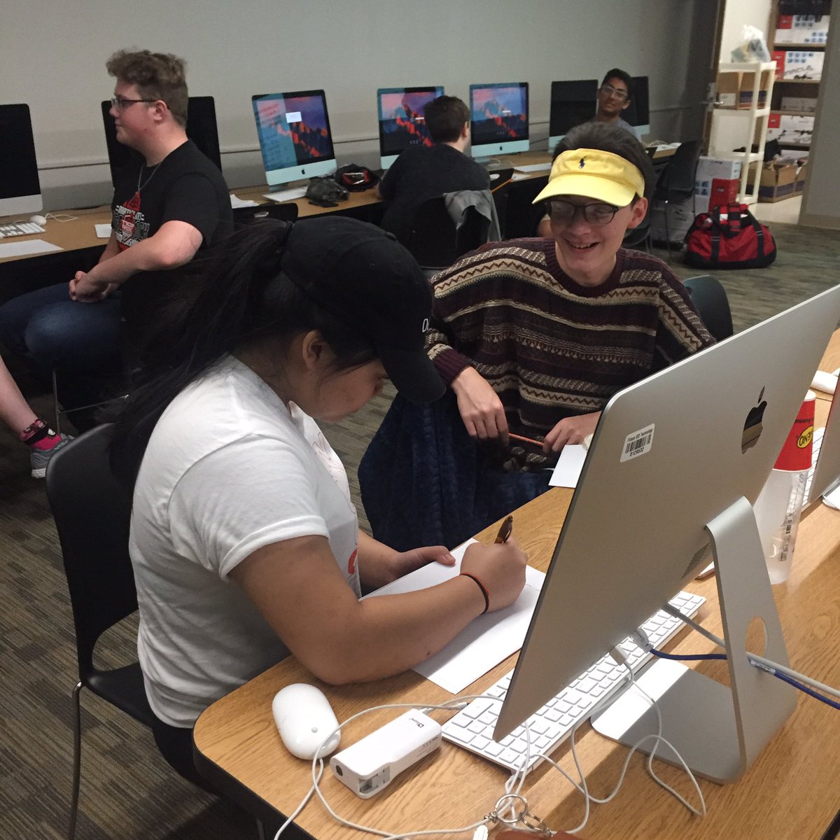 LTHSVanguard's tweet photo. The Vanguard TV staff back to work at boot camp. Profile writing and gearing up for LTHS's 2nd year! https://t.co/ZmL1JQnqpC