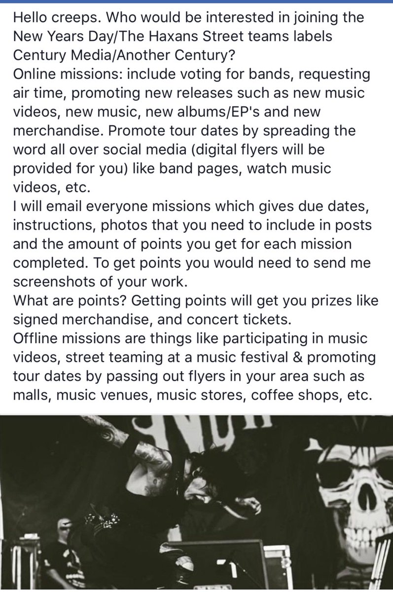 NYDonlineArmy's tweet photo. Want to join the Another Century Street Team and support people like @ash_costello &amp; bands like @NYDrock &amp; The Haxans See photos for details https://t.co/nzxDKpBg0r