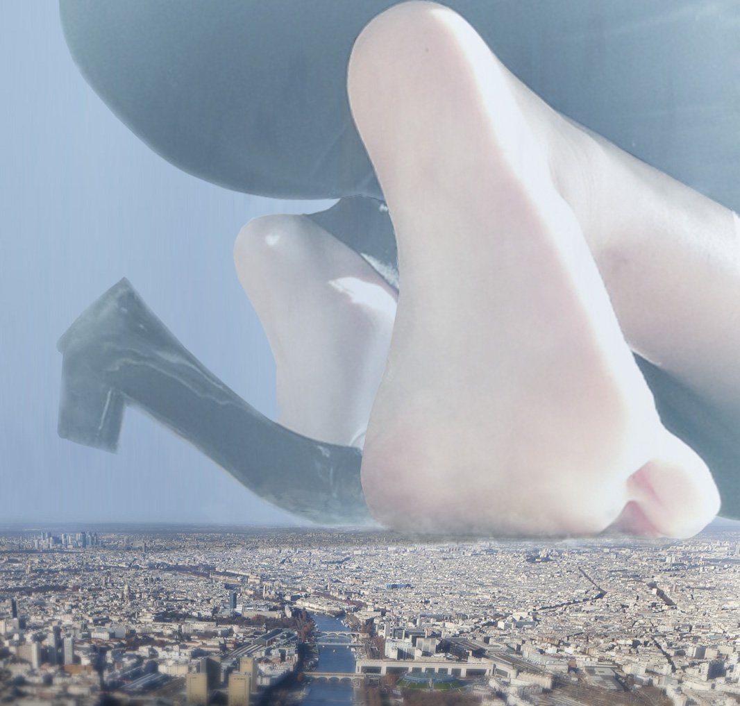 2 composite images I made last year #giantess 巨 大 娘.