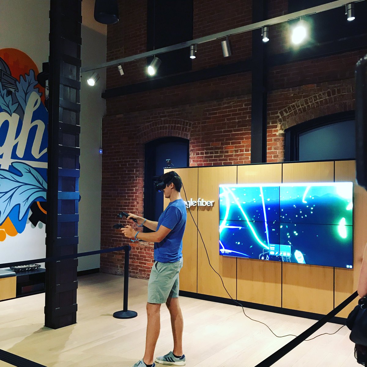 DowntownRaleigh's tweet photo. Great interactive pop up at @googlefiber Raleigh on Glenwood South for @firstfridayral. https://t.co/ud09cJlwEf