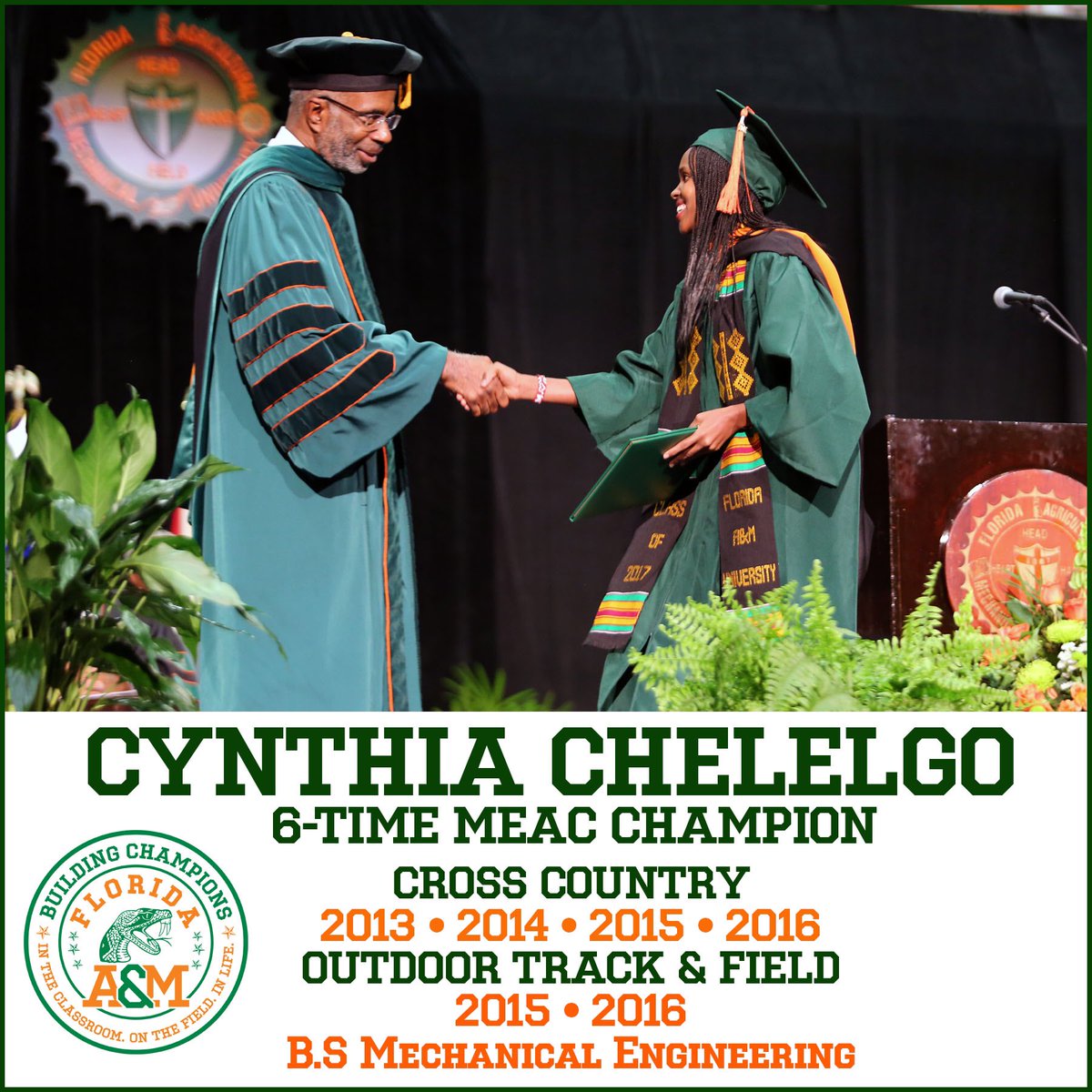 FAMUAthletics's tweet photo. Congrats to a great champion. https://t.co/AGGRZw33xI