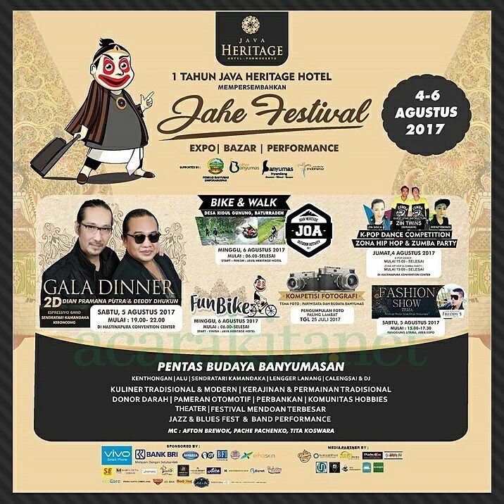 pathilola's tweet image. Happy WeekEnd #Purwokerto ,Jgn lupa bsk pagi ikut sepeda santai ya, start dr #JavaHeritageHotel Sampai ktmu disana 🚴🏻‍♀️