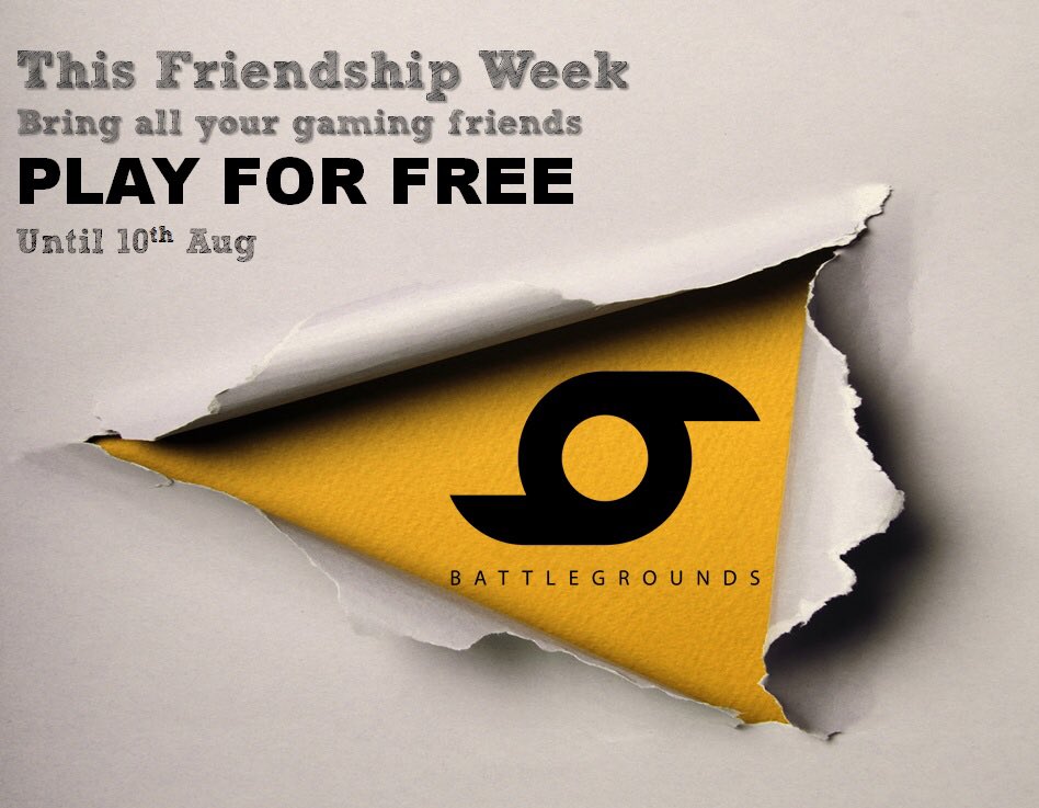 BattleGroundsIN's tweet photo. Happy friendship week. Get a FREE sneak peak of Battlegrounds before launch, from 6th - 10th August. #battlegroundsCbe #gaming #esports https://t.co/cs553DPZS6