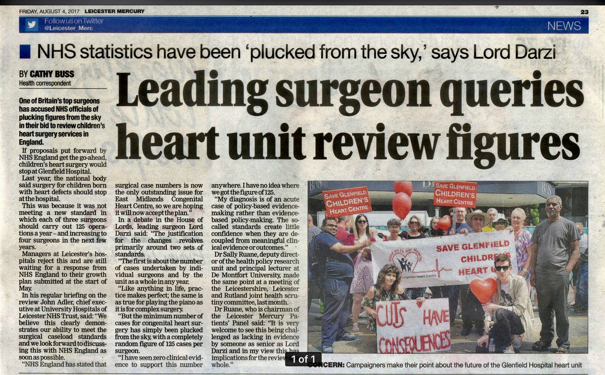 <a href="/GlenfieldHearts/">Glenfield Hearts</a> great article from <a href="/CathyBuss/">Catherine Buss</a> killing the need for125 procedures per surgeon at Glenfield Children's Hearts