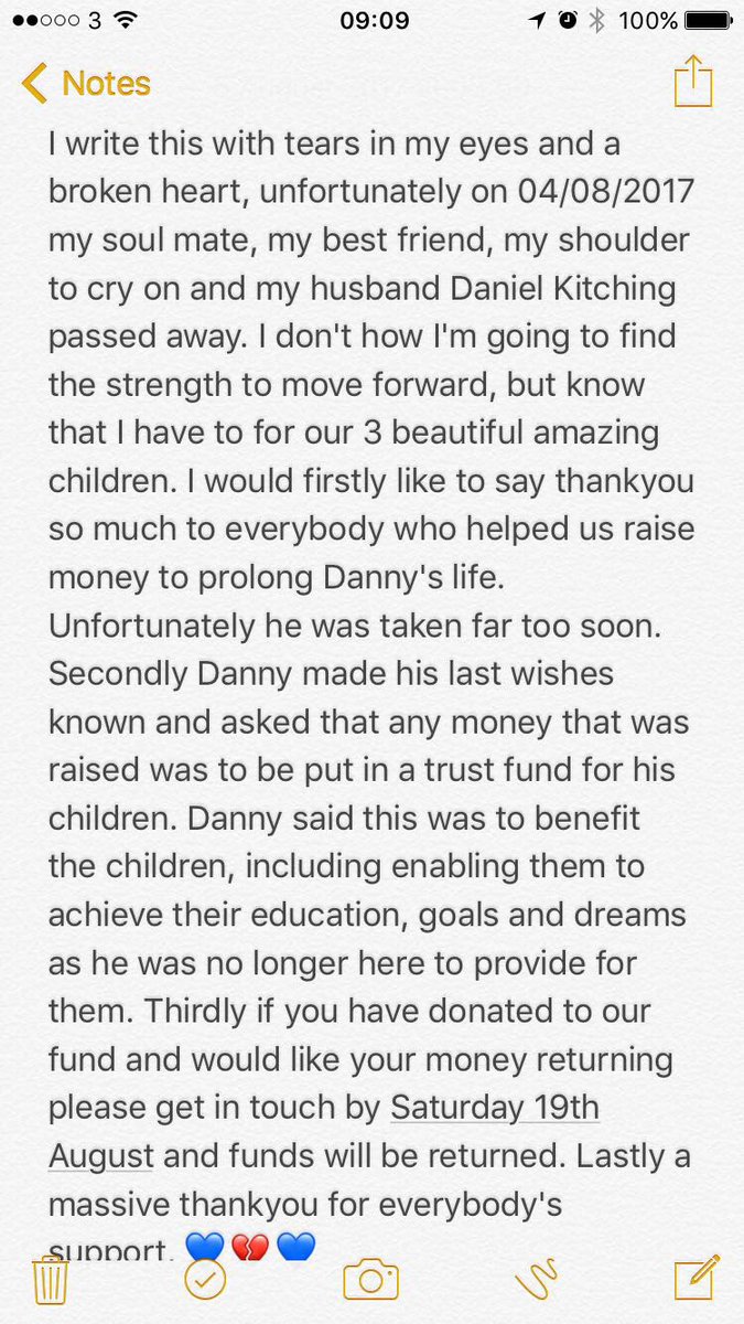 dan_kitching's tweet photo. This is @kim151083 Danny's wife Danny will be forever loved. 💙💙 https://t.co/L2LiyFL6AG