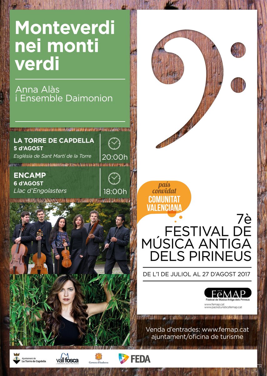 Festival_FeMAP's tweet photo. @annaalasijove @edaimonion avui a #TorredeCapdella demà #Engolasters #Andorra #Monteverdi arriba als #Pirineus! ℹhttps://t.co/QdboFKfGkW https://t.co/7tMP1BSTf9