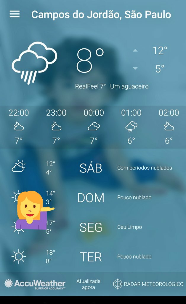 Francisvalda_'s tweet image. Aquele momento q vc não gosta de frio mais domingo vai pra campos do Jordão 
Aaaaah kkkk 
#9MesesDeFuracaoSdv