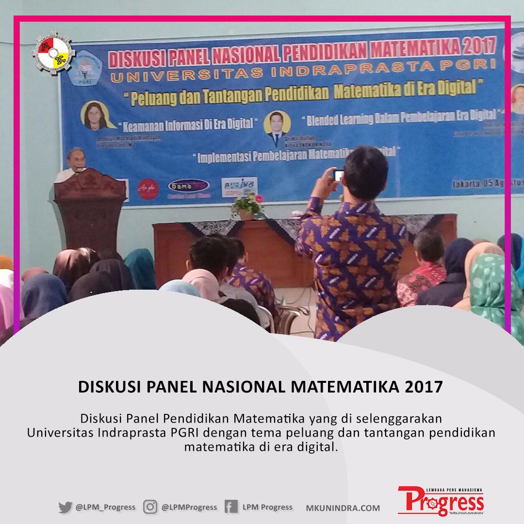 lpm_progress's tweet photo. Diskusi panel nasional matematika 2017 oleheehh unindra di Aula PGRI Rancho. https://t.co/hbzC8QhLgb