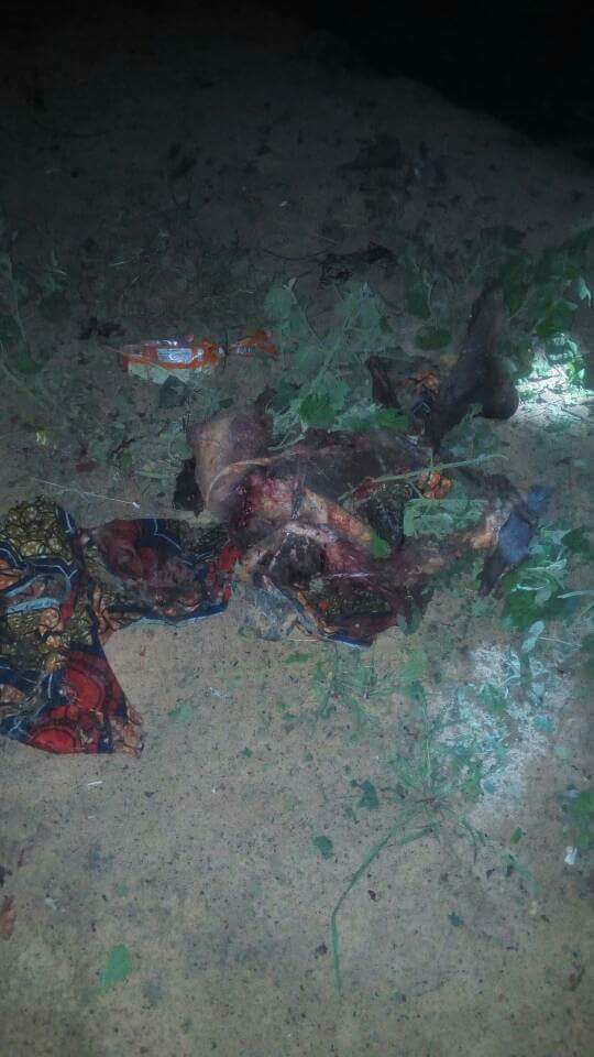 DanBorno's tweet photo. VIEWER DISCRETION: Pictures of a lone suicide bomber at #Simari in #Maiduguri #Borno -2 #CivilianJTFs sustained injuries else no casulaty https://t.co/tI2qfH3cLy