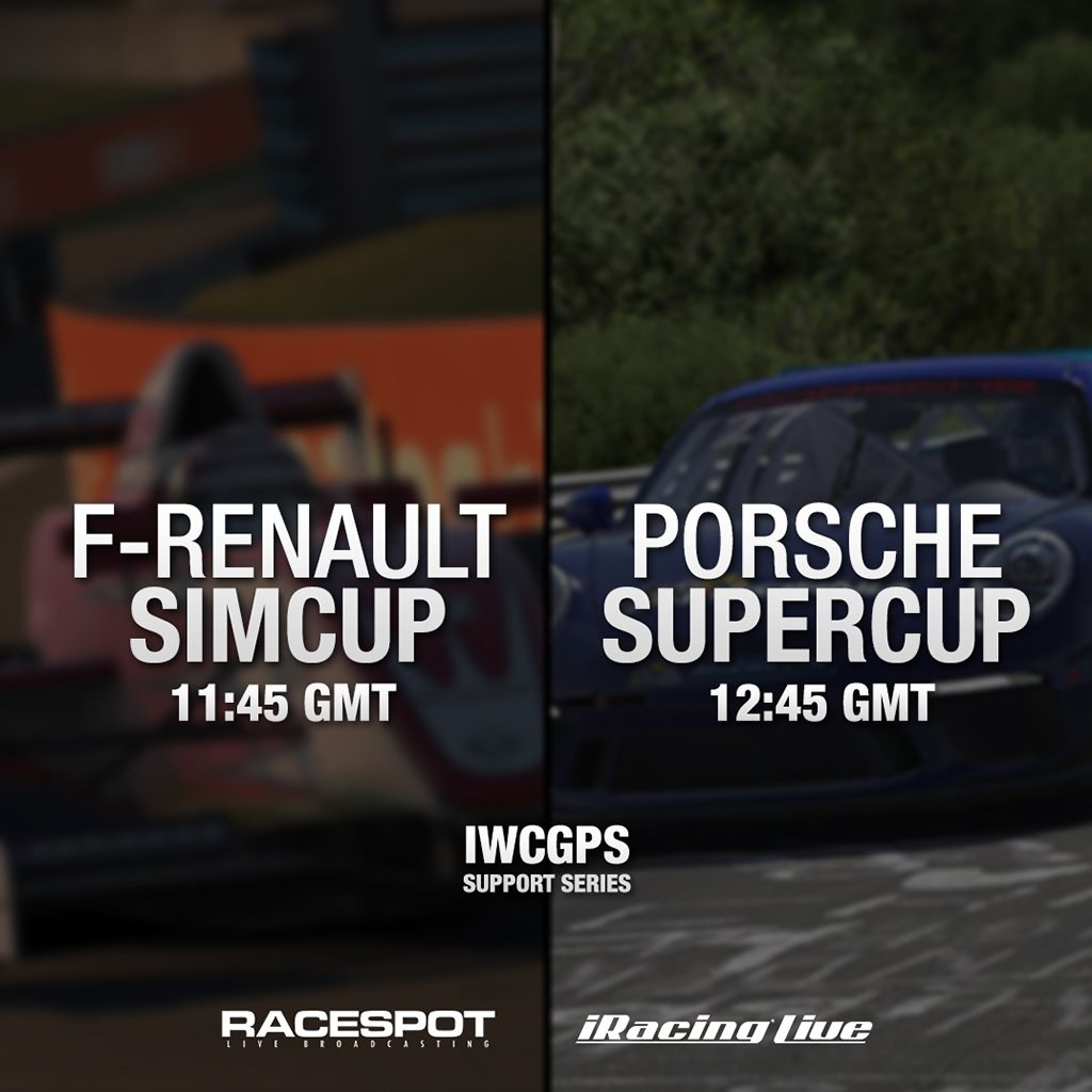 RaceSpotTV's tweet image. Just before the #iRacingWCS, don't miss the support series — #Simcup and #Supercup! Watch LIVE from 11:40 GMT: youtu.be/SuCyaGuoHSw