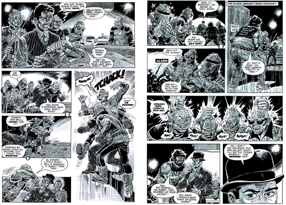 SpaceSpinner2K's tweet photo. Max part 2! Don't be mean to the dude who's clean!
Listen to Space Spinner 2000!
Images from #2000AD Dredd Annual 1981
#podcast #MaxNormal https://t.co/WgTHeP7YYG