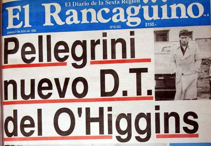 mar2net's tweet photo. @Ing_Pellegrini Portada año 1992, estamos sin DT, lo esperamos en Ohiggins! Lo espero en Rancagua! https://t.co/MLsVP0h6UT