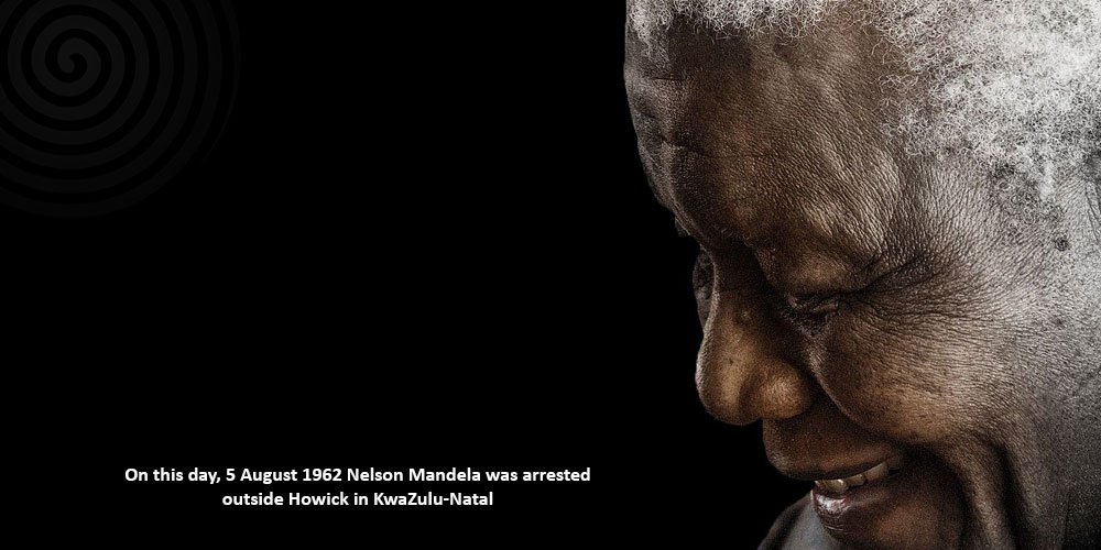 NelsonMandela's tweet photo. On this day, 5 August 1962 #NelsonMandela was arrested outside Howick in KwaZulu-Natal https://t.co/Tww6uUe6Zd