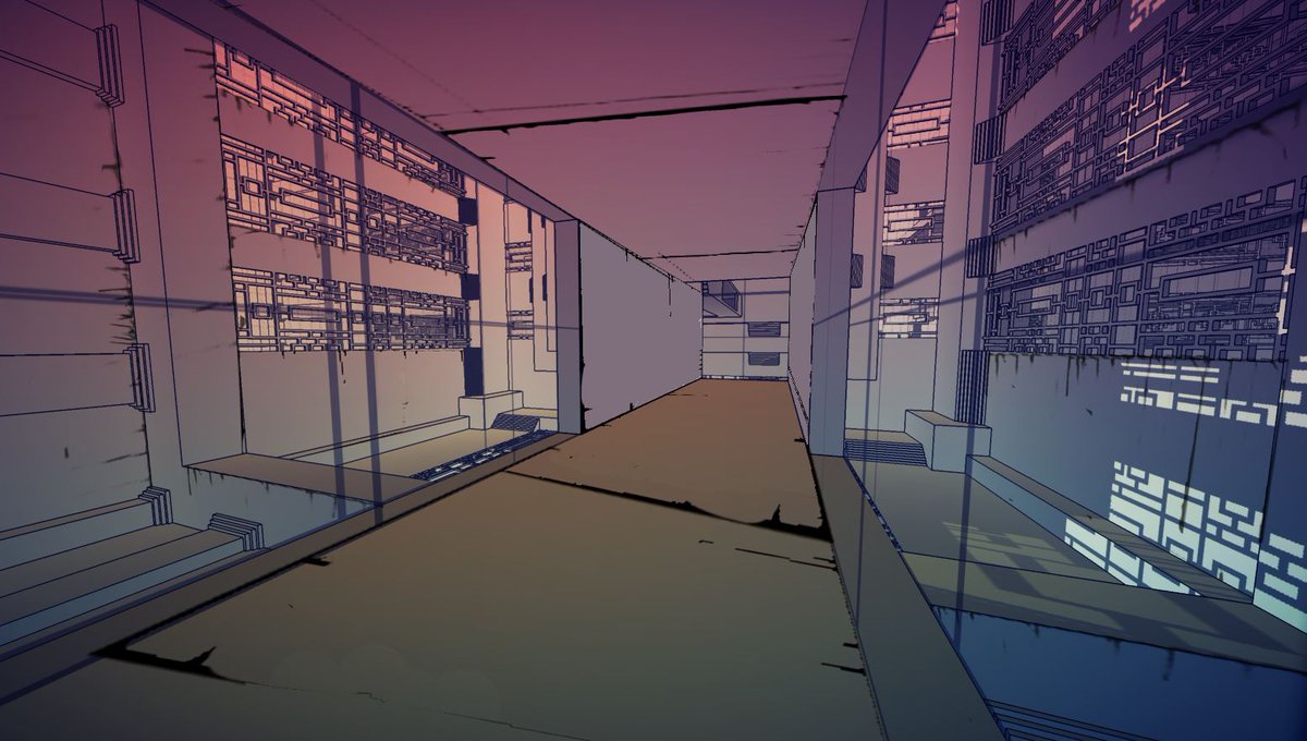WilliamChyr's tweet photo. Experimenting with a new art style for Manifold Garden. It looks much more like a manga! #gamedev #screenshotsaturday https://t.co/KlIjnVJWYy