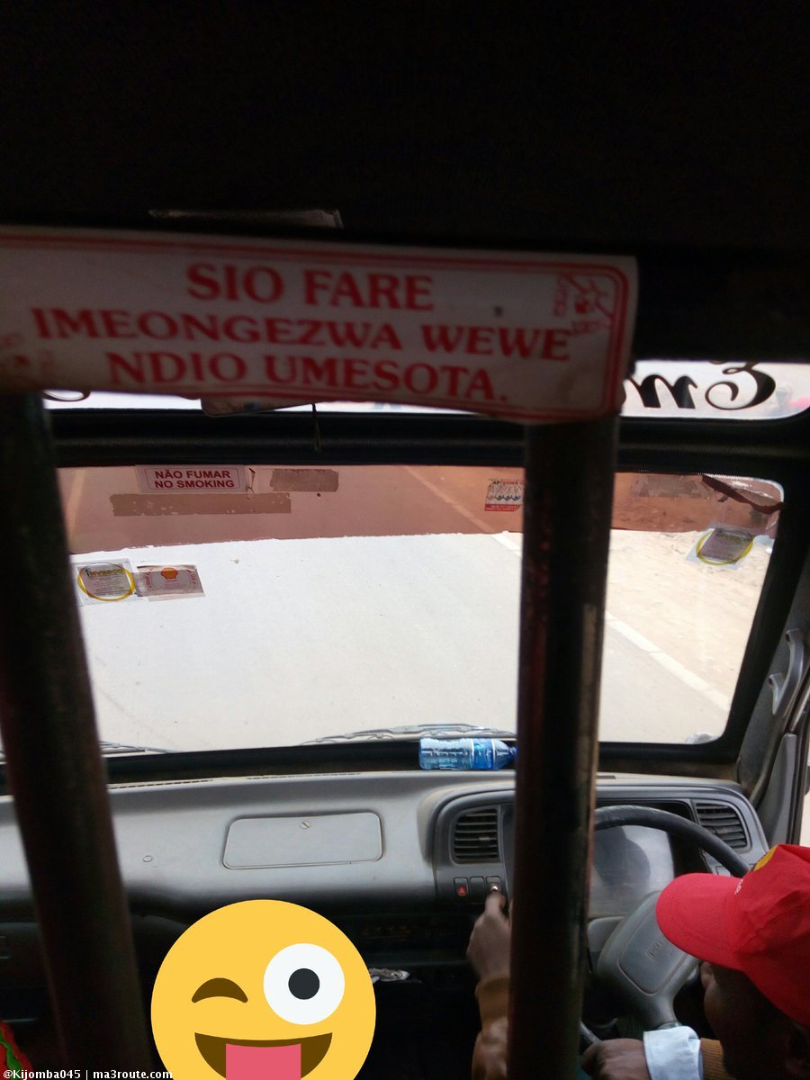 Ma3Route's tweet image. 08:51 #KBX997R an #Embassava Bus tells us this... and so...

&quot;Sio Ama~more ⇢ ma3route.com/report/9790  via @Kijomba045