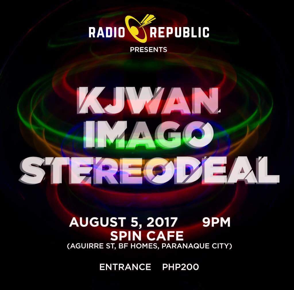 Tonight over at Spin Cafe Parañaque. <a href="/KjwanMusic/">Kjwan</a> <a href="/imagomusic/">Imago</a> <a href="/Stereodeal/">Stereodeal</a>