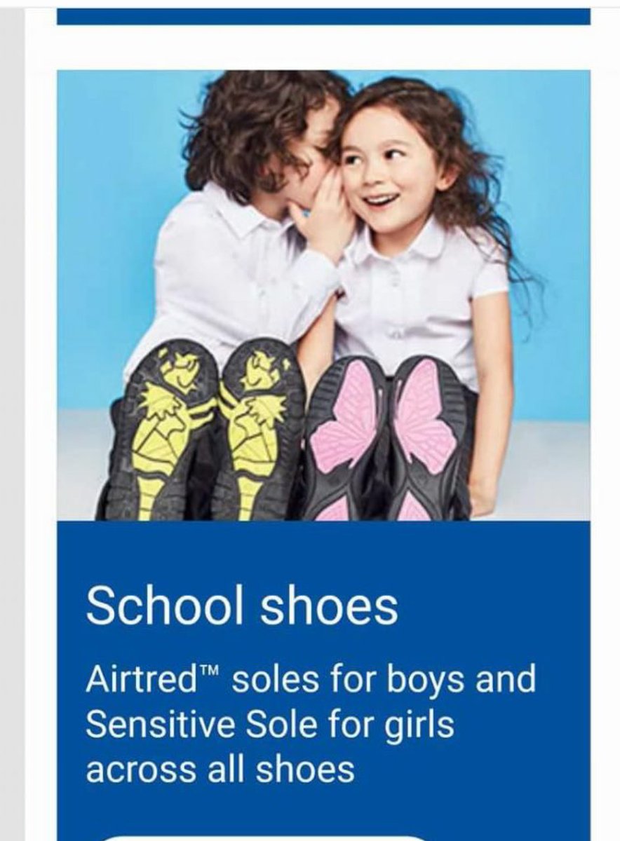 laull80's tweet photo. @LetToysBeToys @Tesco are gendering shoe soles now! https://t.co/C6EyWGkO2l