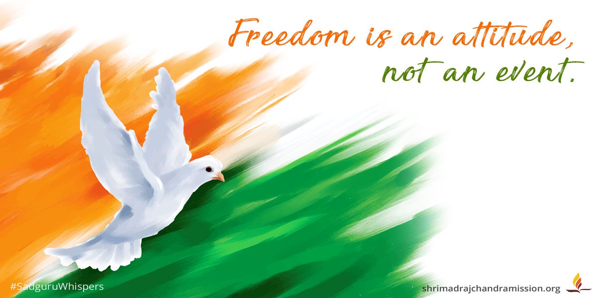 SRMDharampur's tweet photo. On the Occasion of India's #IndependenceDay #SadguruWhispers #Quotes #QOTD #Freedom https://t.co/3H2tD5wD4i