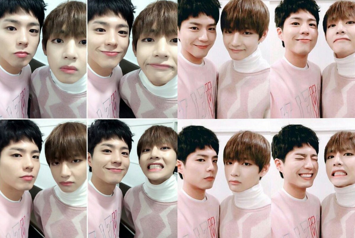 sceneryfortae's tweet image. Taehyung and Bogum together make me so soft, they are so precious. A friendship like this please