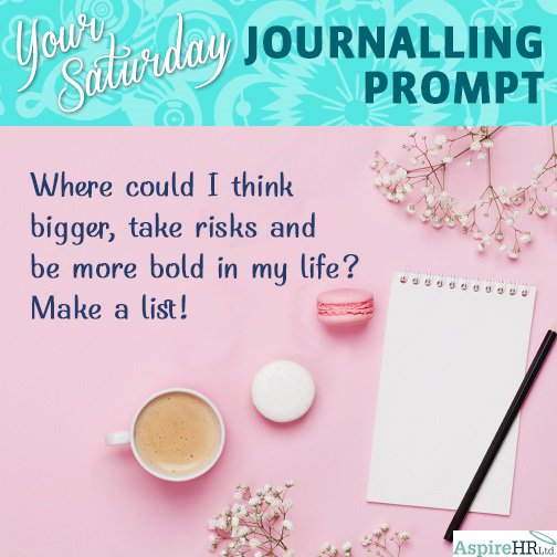 Take some time today to think about where you can challenge yourself and make a note in a journal or diary