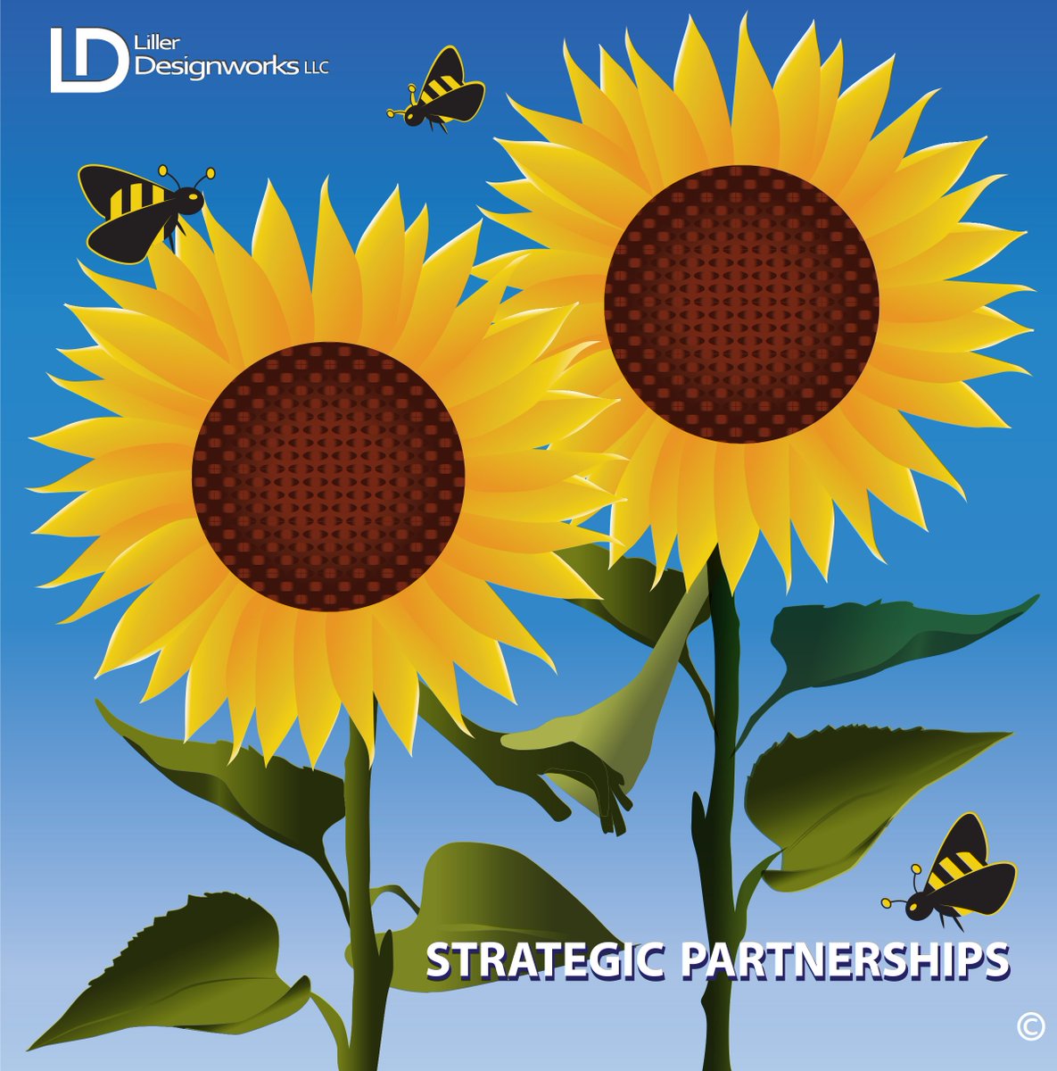 Who are your strategic partners? #referralpartners  #Illustration #sunflower #StratigicPartnerships #graphicdesigner lillerdesignworks.com