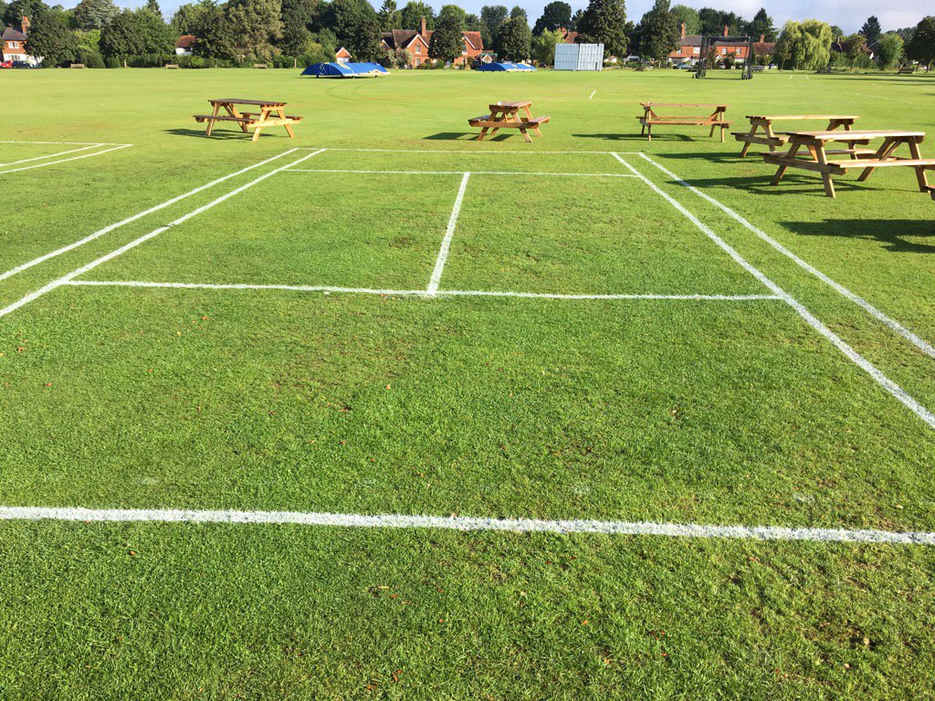 CranTenFest's tweet photo. Why are @touchtennis always the 1st courts to mark out? #touchtennis #surreytennis #grasstennis #cranleightennis https://t.co/XtA2eTflZO