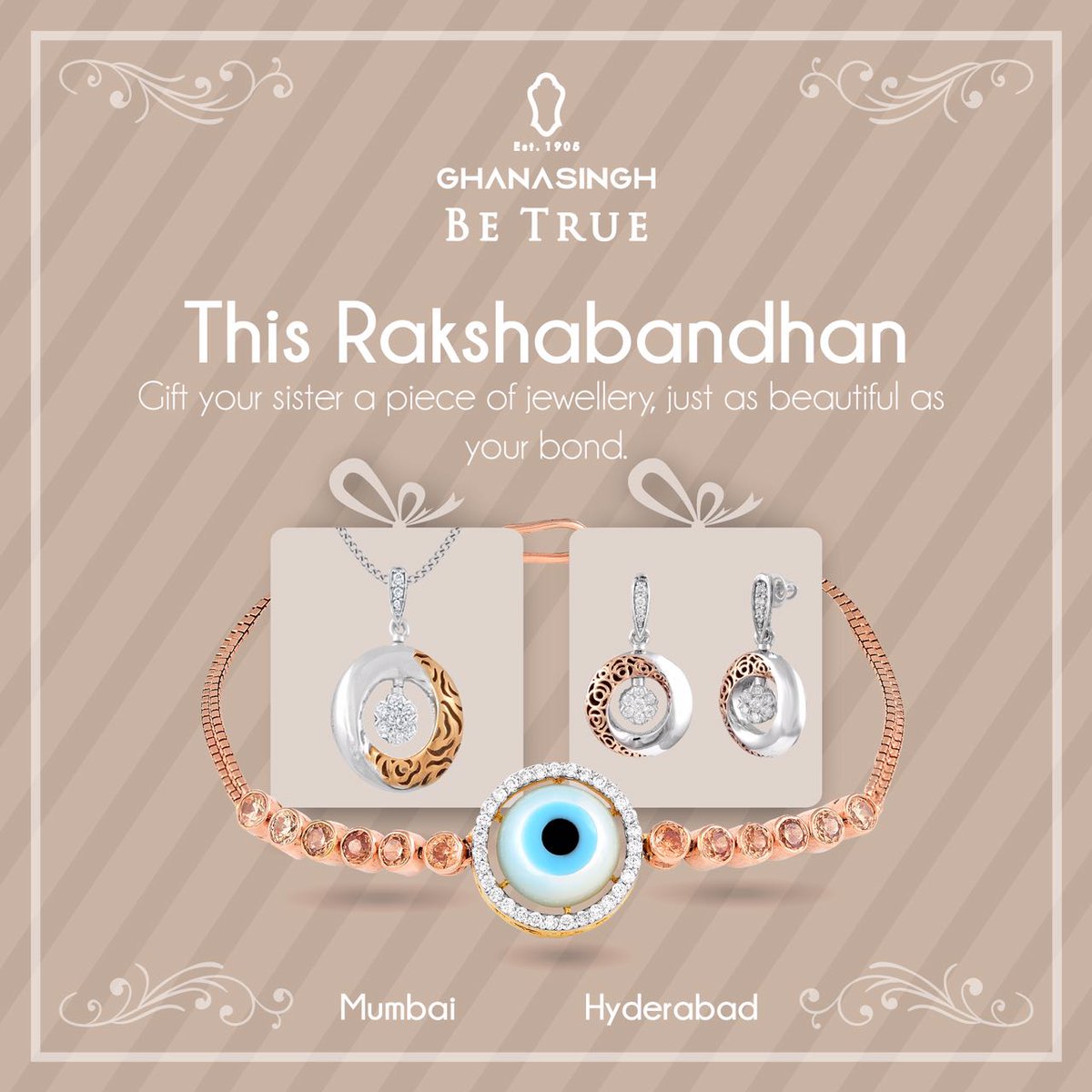GBTBeTrue's tweet photo. Celebrating the special bond, with special jewellery collection curated for Rakshabandhan by GBT #Rakshabandhan  #GhanasinghBeTrue #GBT https://t.co/opQMlFXJoq