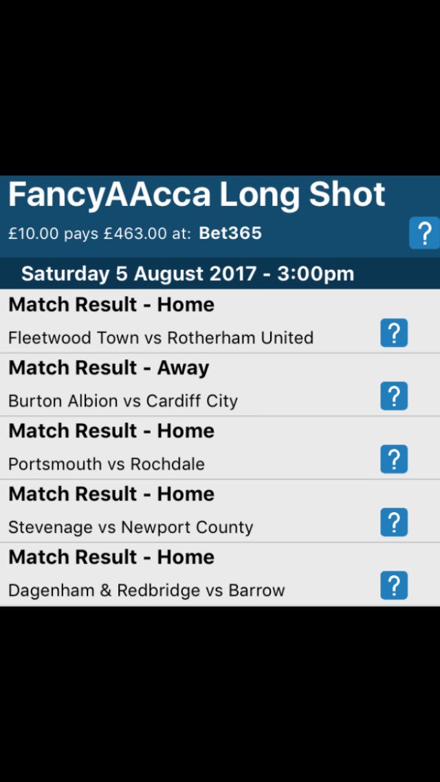 FancyAAcca's tweet photo. Today's Bet - Bet 3 - FancyAAcca Long Shot - Returns £463.00 https://t.co/CFMC0Uh0z5