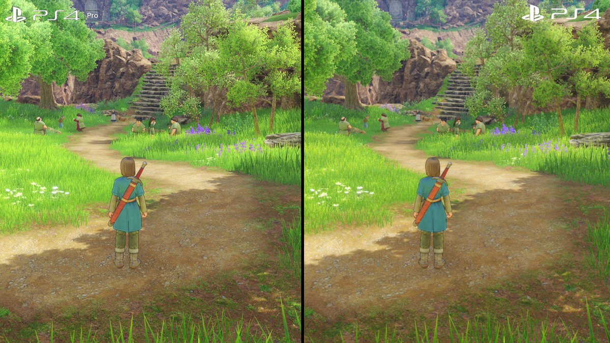 ドラゴンクエストXI』PS4版とPS4Pro版比較映像が公開に。PS4は900pと