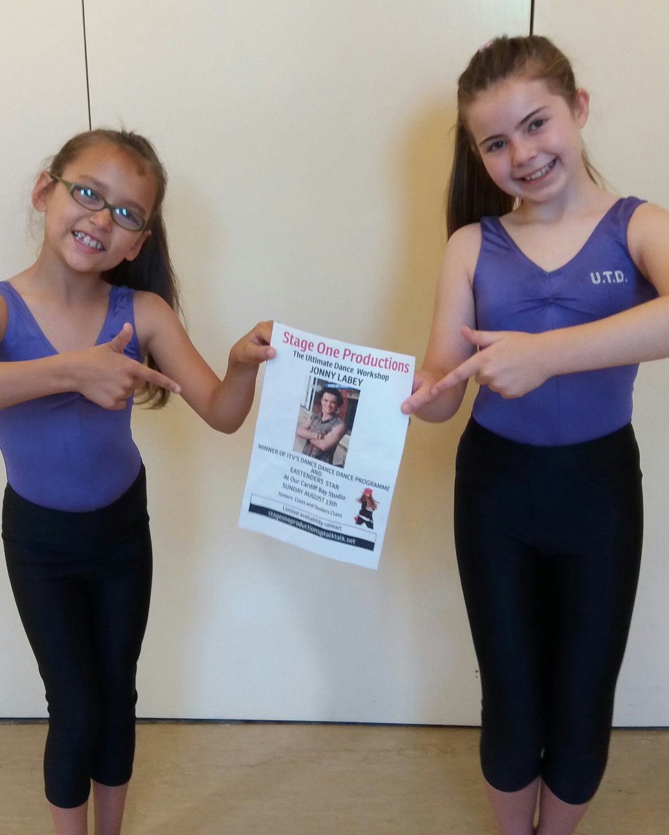 stageoneCDF's tweet photo. These two Cardiff Dancers are ready for next week's Dance Workshop with @jonnylabey only a week to go 😁😁#Cardiff Bay https://t.co/0bJ11GNZOz