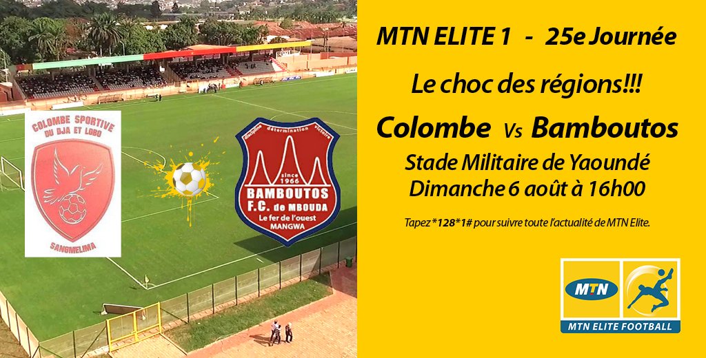La Colombe  va tenter de voler au dessus des Bamboutos... Opération à suivre demain au Stade militaire de Yaoundé. #MTNEliteFootball