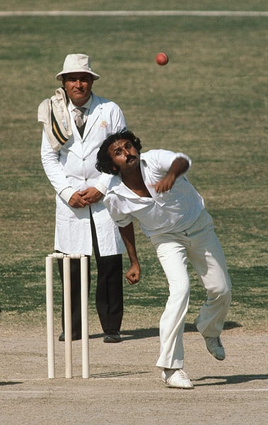 TheRealPCB's tweet photo. He holds the number one spot for the most number of wickets taken by a left-arm spinner for Pakistan. Happy Birthday Iqbal Qasim https://t.co/IrRM1jeO9E