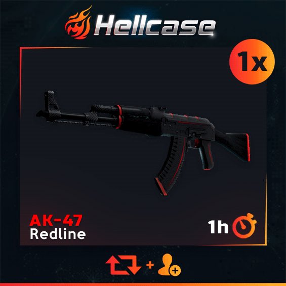 hellcase's tweet photo. 🔥AK-47 REDLINE Giveaway:

▪️RT &amp; Follow &amp; Tag 2 Friends &amp; Trade URL
▪️GET BONUS https://t.co/zTFP3srfgw 

🏆Winner in 1 hour!

#csgo https://t.co/OtTuKXxO7Z