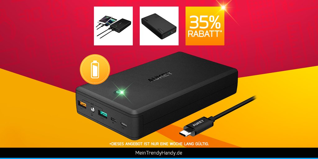 Schauen Sie sich diese Powerbank an, sichern Sie Ihre aufladbare Batterie und sparen Sie 35% beim Kauf.
meintrendyhandy.de/shop/aukey-pb-…